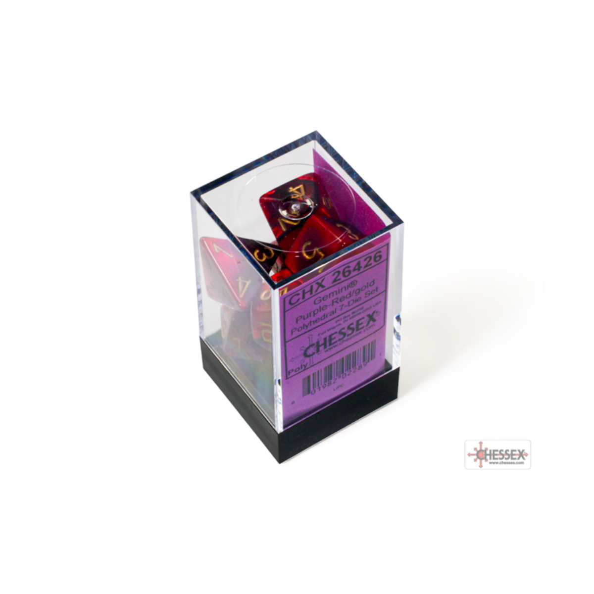 Chessex Gemini Purple-Red/Gold Polyhedral 7-Dice Set