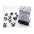 Chessex Gemini Purple-Steel/White 12mm D6 Dice Block (36 Würfel)