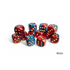 Chessex Gemini Red-Teal/Gold 16mm D6 Dice Block (12 Würfel)