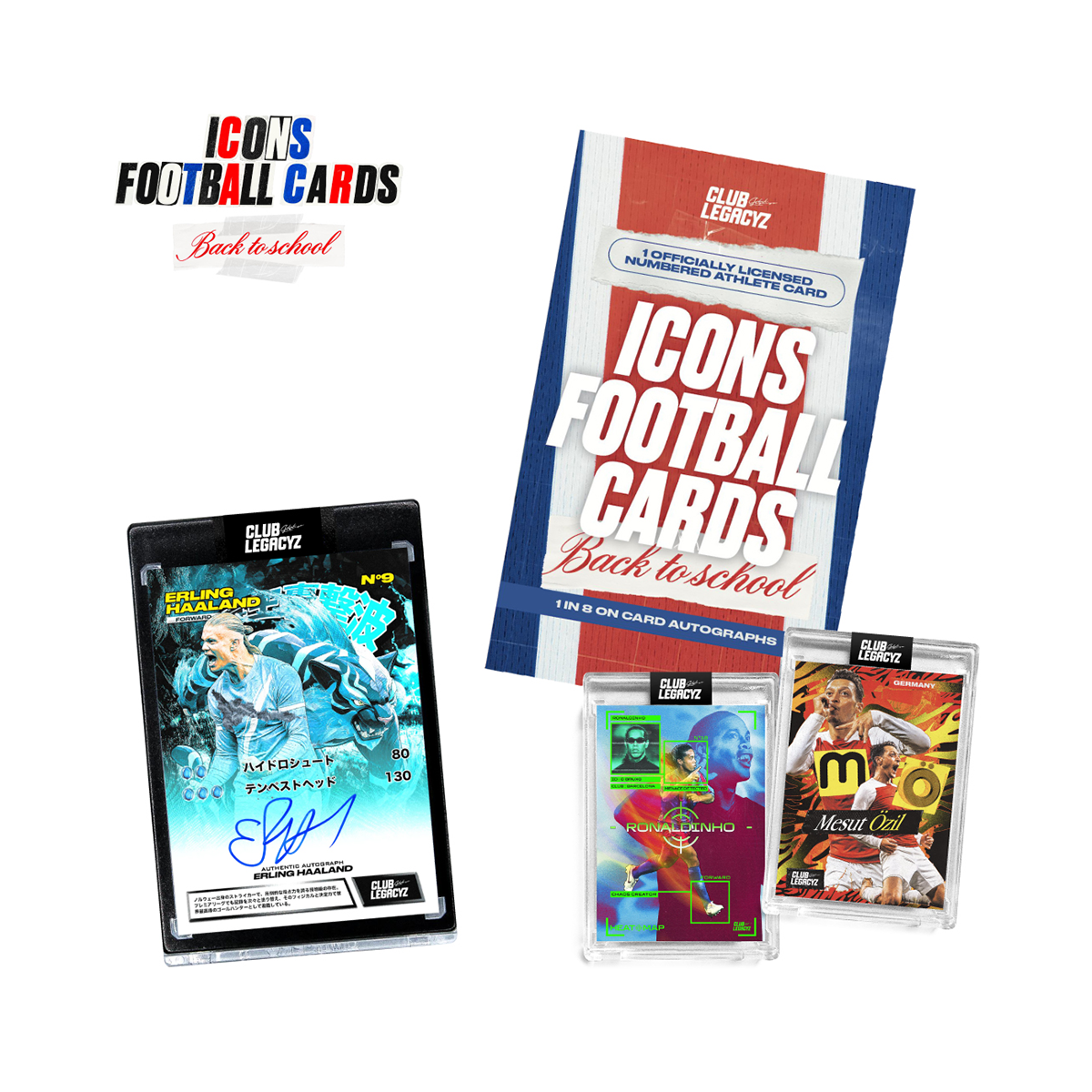 Club Legacyz Icons 5th Edition Back to School Football Cards - Display