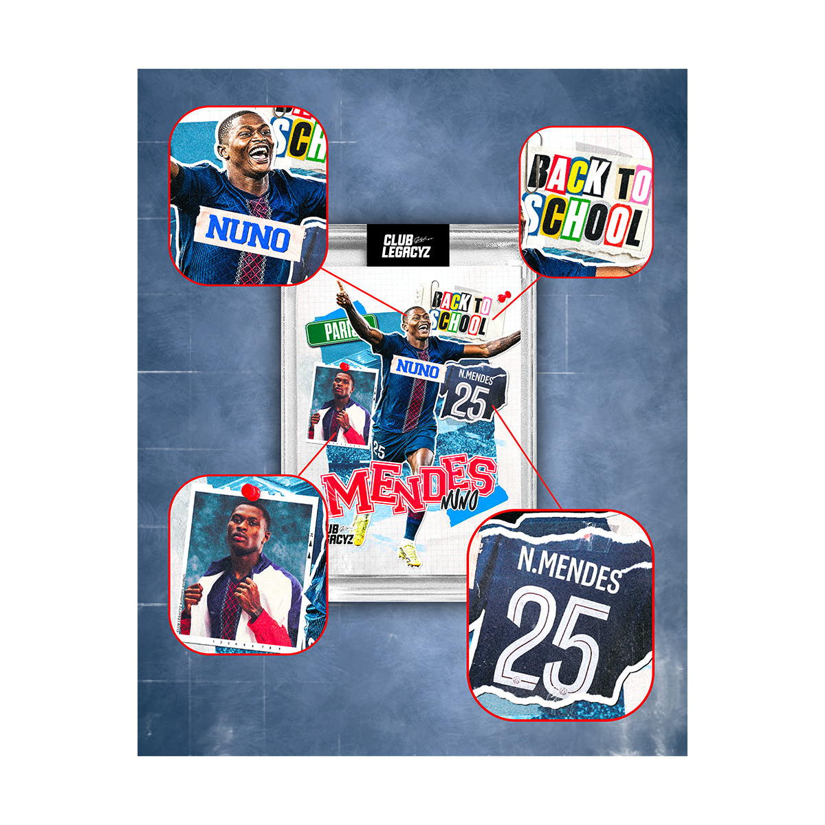 Club Legacyz Icons 5th Edition Back to School Football Cards - Display