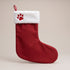Weihnachtsstiefel für Hunde – Nikolausstrumpf mit Pfote zum Aufhängen am Kamin | Rot-Weiß & Schwarz-Weiß
