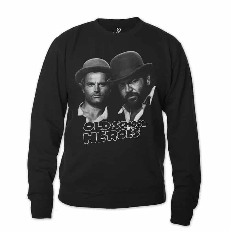 Bud Spencer & Terence Hill - Old School Heroes - Pullover (schwarz)