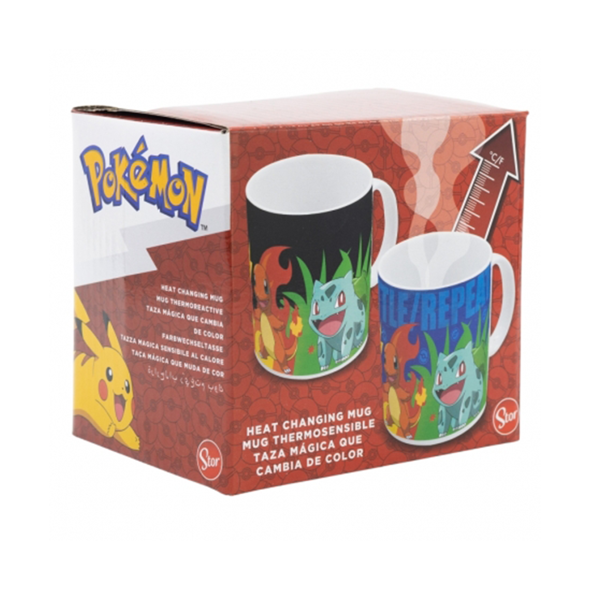 Pokémon - Farbwechselnde Tasse mit Pokémon Starter Design 325 ml
