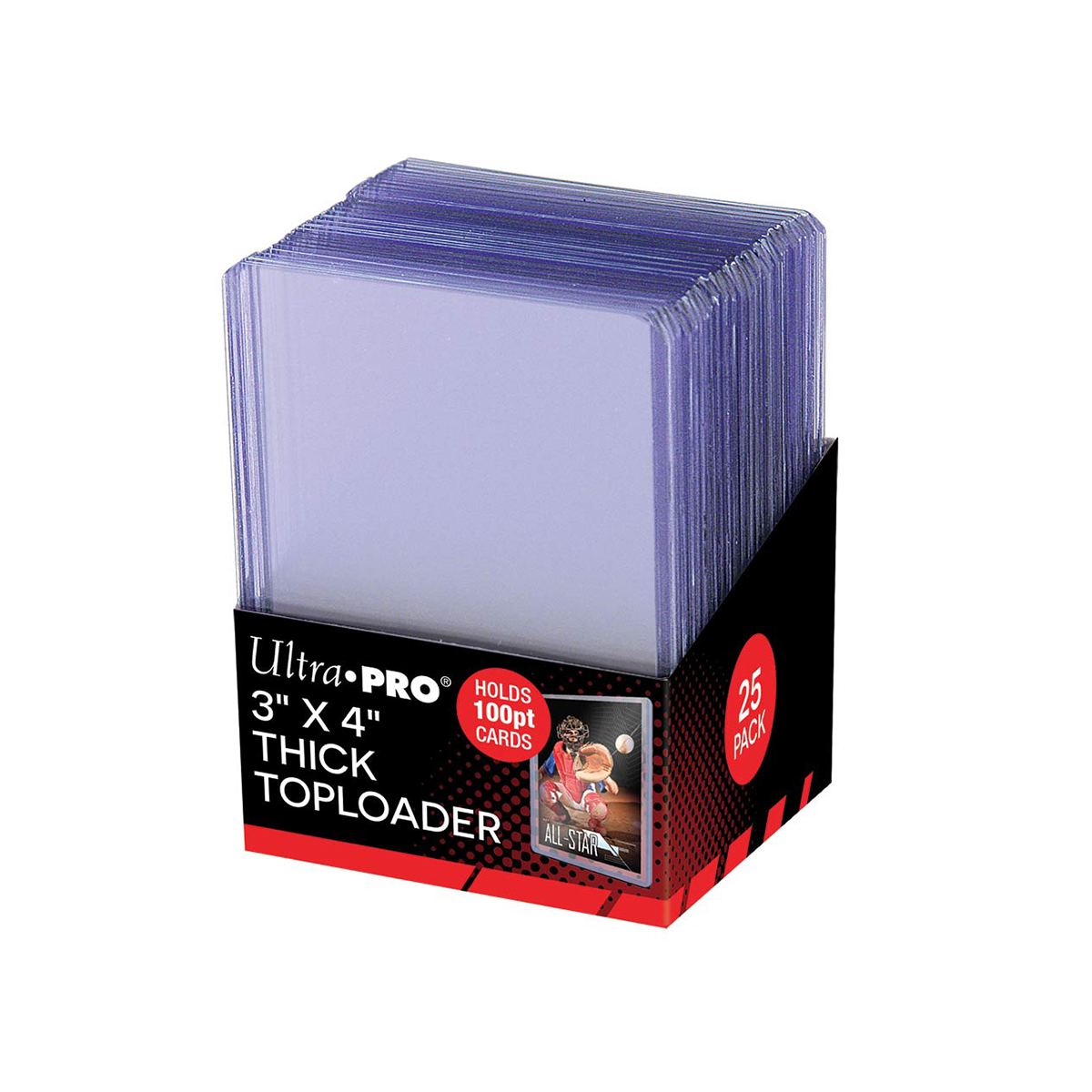 Ultra PRO 3" X 4" Thick 100PT Toploader 25ct