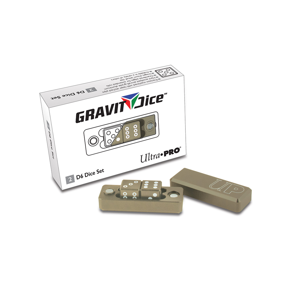 Ultra PRO D6 - 2 Dice Set Gravity Dice - Desert