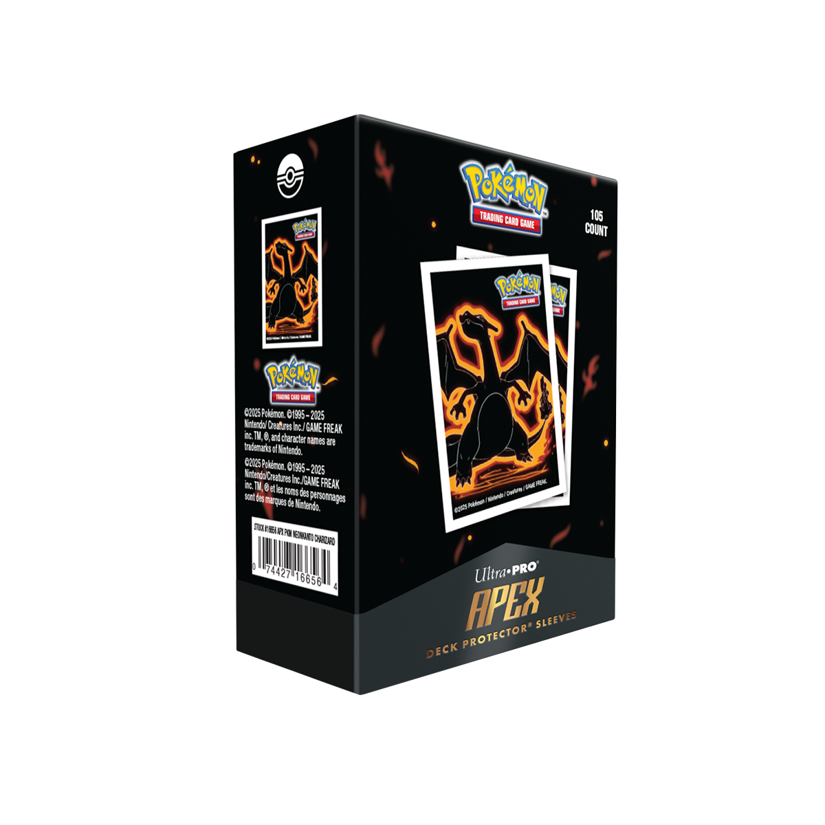 Ultra PRO Neon Kanto 105ct APEX™ Deck Protector Sleeves Charizard for Pokémon