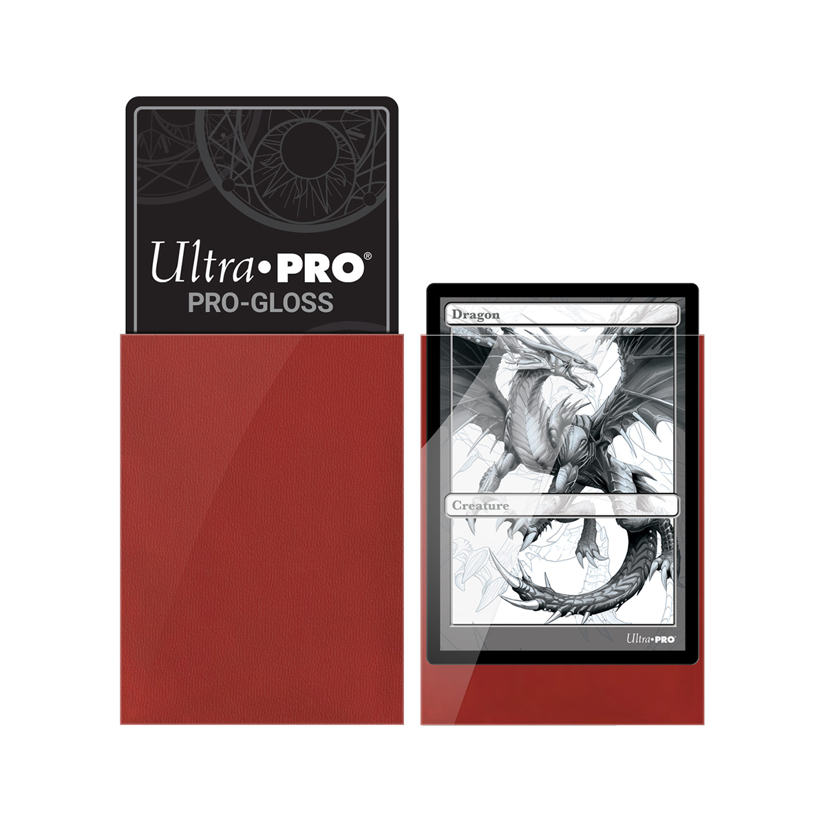 Ultra PRO PRO-Gloss 50ct Standard Deck Protector® Sleeves: Red