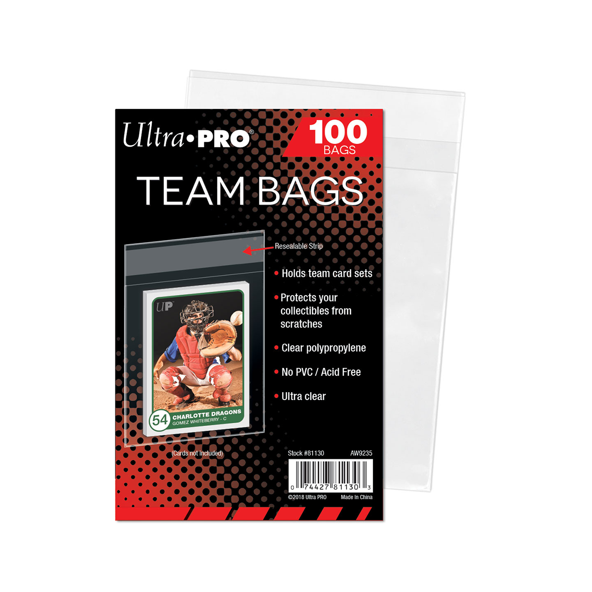 Ultra PRO Team Bags Resealable Sleeves
